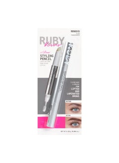Ruby Kisses Brow Styling Pencil with Brush, Long-Lasting Eyebrow Wax, Clear Brow Shaper, Precision Sculpting & Shaping, Professional Quality, Easy Application