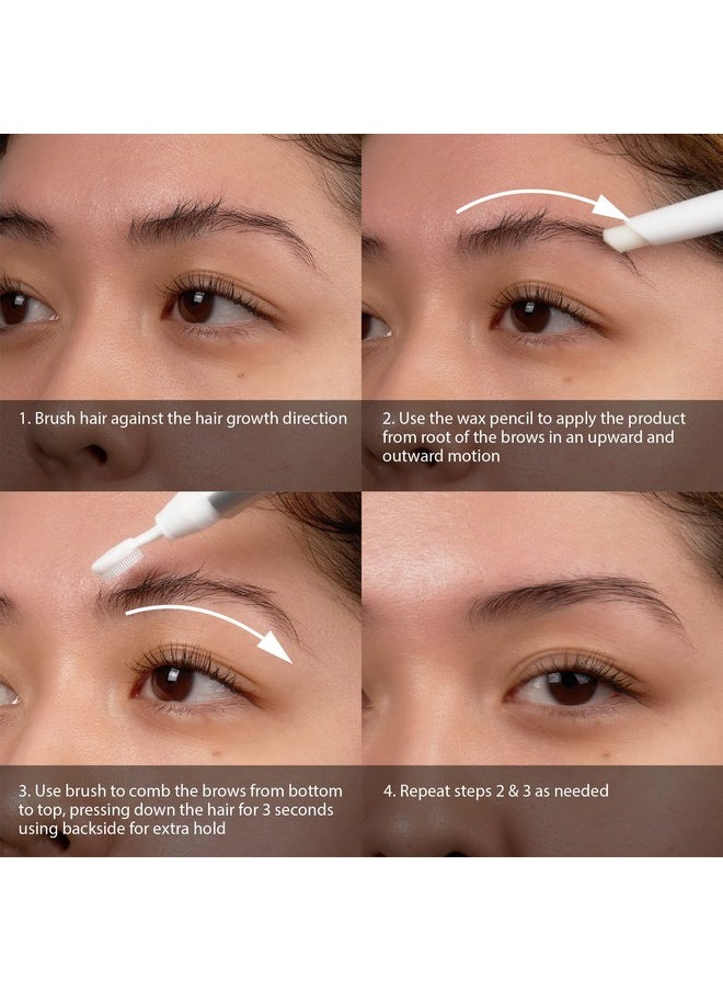 Ruby Kisses - Ruby Kisses Brow Styling Pencil with Brush, Long-Lasting Eyebrow Wax, Clear Brow Shaper, Precision Sculpting & Shaping, Professional Quality, Easy Application - Image 1