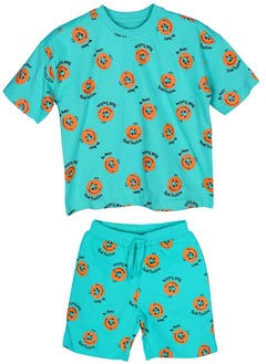 AIKO AIKO-Kids Cute green Two Piece Pyjama Set-7-8Y  - Image 1