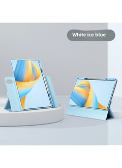 Glory MagicPad2 Flat Protective Case X9Pro Rotating 720 Magnetic Ring V678 Split V8Pro Leather Case Suitable-Color:White Ice Blue [Magnetic Ring 720]]-Applicable Model:Honor Tablet 8( 12inch ) No Sleep