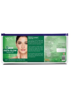 VLCC VLCC Salon Series Insta Glow Facial Kit (6 Facials) - 240g + 12ml | Fights Premature Ageing | Youthful Glow Facial Kit with Saffron & Berberry | Anti-Microbial and Complexion Brightening  - Image 1