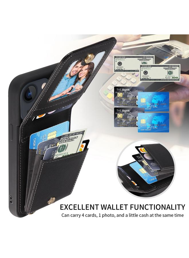 Zaboon Case For iPhone 13 Crossbody Lanyard Zipper Wallet Leather Phone Case - Image 2