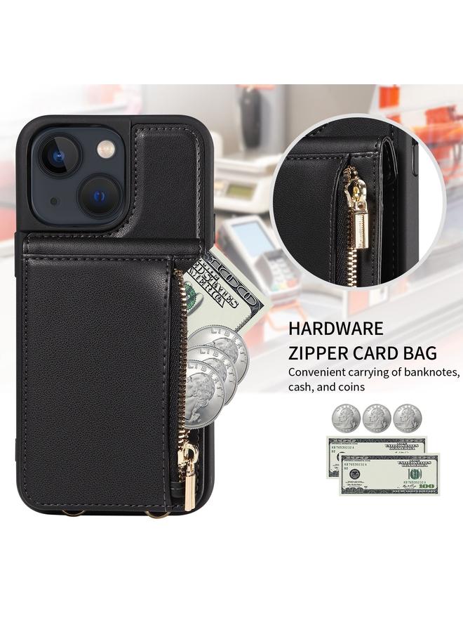 Zaboon Case For iPhone 13 Crossbody Lanyard Zipper Wallet Leather Phone Case - Image 3