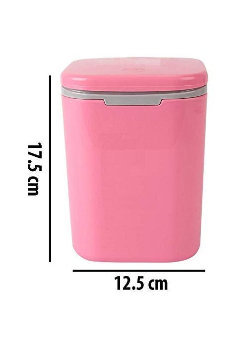 Kixre Kixre Mini Desktop Wastebasket Trash Can Plastic Countertop Waste Garbage Bin with Swing Lid for for Home Office Kitchen Vanity Tabletop  - Image 5