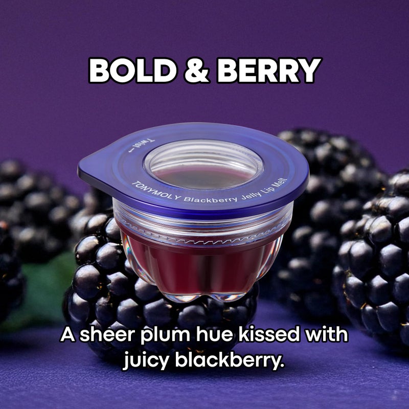 TONYMOLY Jelly Lip Melt â€“ Moisturizing & Hydrating Lip Balm Treatment with Blackberry â€“ Nourishing, Non-Sticky, Glossy Finish, 0.31 oz - Image 4
