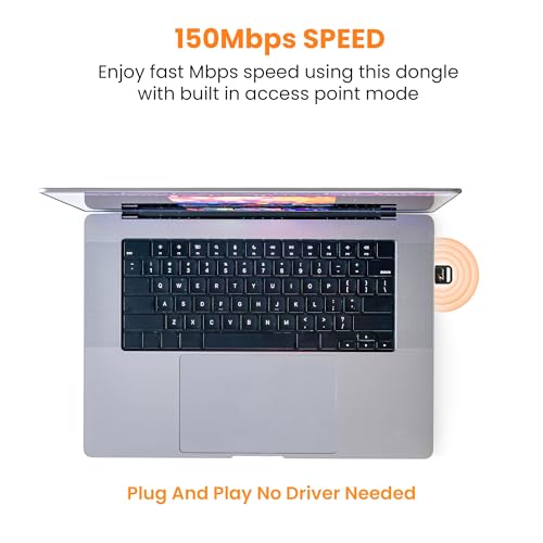 Techie USB Wi-Fi 150 Mbps Adapter, 2.4GHz, Compact Nano, Plug and Play for Windows, Linux, Mac, Desktops and Android TV Boxes, Black - Image 5