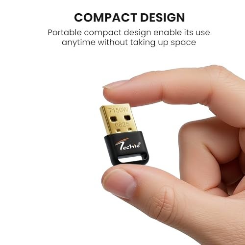 Techie USB Wi-Fi 150 Mbps Adapter, 2.4GHz, Compact Nano, Plug and Play for Windows, Linux, Mac, Desktops and Android TV Boxes, Black - Image 4