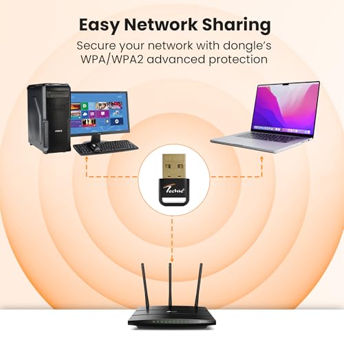 Techie USB Wi-Fi 150 Mbps Adapter, 2.4GHz, Compact Nano, Plug and Play for Windows, Linux, Mac, Desktops and Android TV Boxes, Black - Image 3