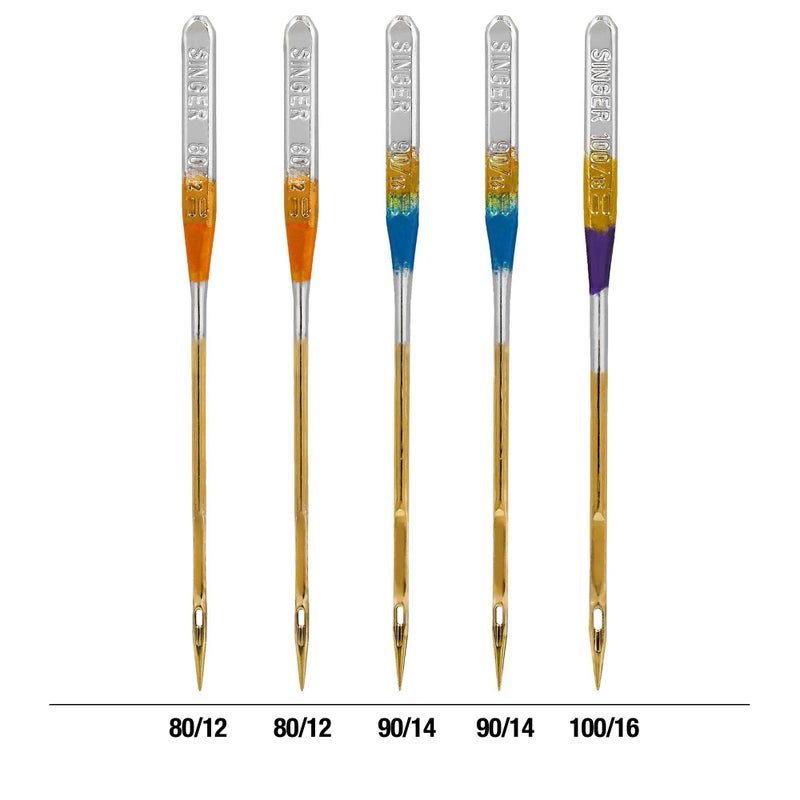 SINGER Titanium Universal Ball Point Machine Needles for Knit Fabric, Assorted Sizes, 5-Count - Image 2