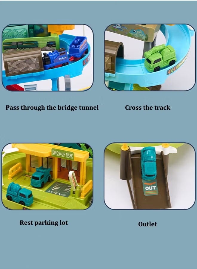 Engineering Adventure Track Set for Kids 3+ - Motorized Climbing Ladder, Rotating Crane, 2 Mini Cars, Interactive Construction Playset with Music - Safe Design, Ideal Gift  - Image 3