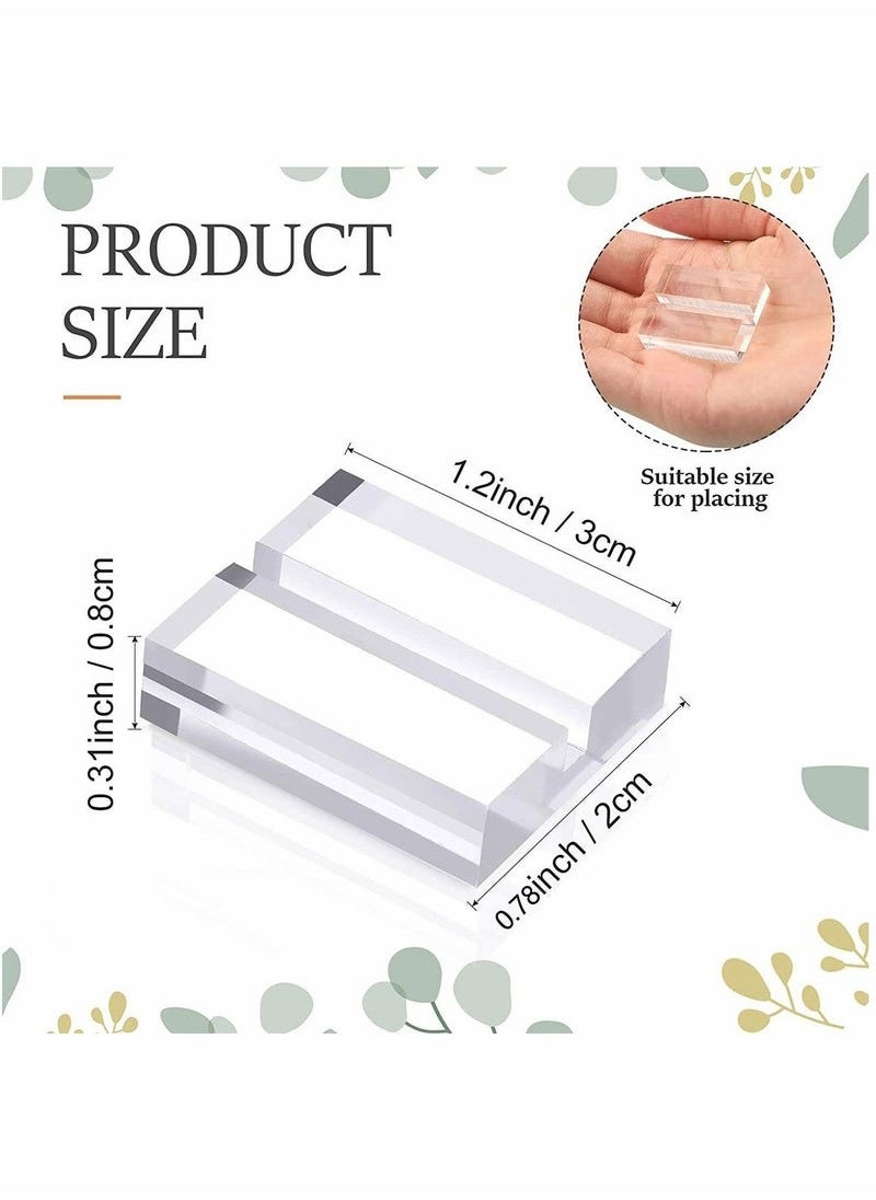 ELFSA Acrylic Stands Place Card Holders Table Number Stands Clear Card Display Stand Suitable for Table Wedding Photos Menu and Meeting 12 Pieces  - Image 2