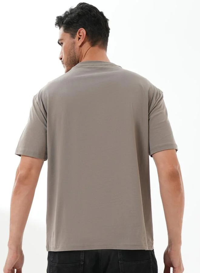 تايك تو Grey Graphic Print Short Sleeves Round Neck T-Shirt By Reprise