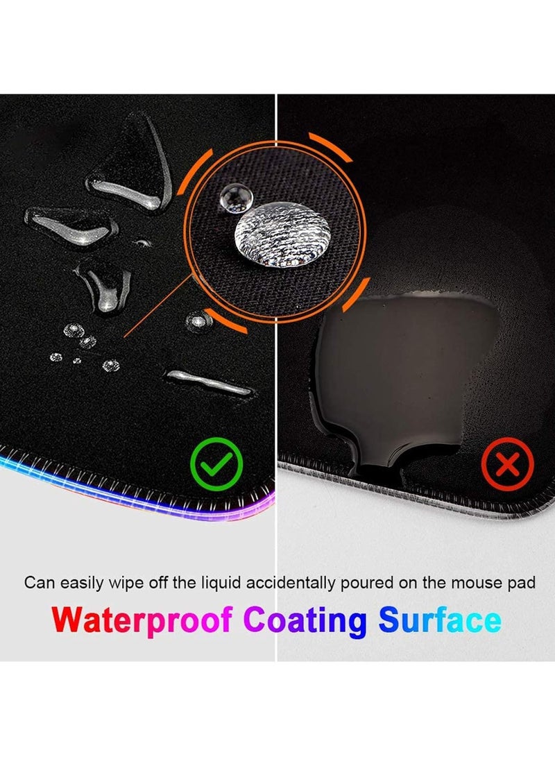 General RGB Gaming Mouse Pad Anime Todoroki Custom Design Mouse Pad with Non Slip Rubber Base, Stitched Edge Mouse Pad Washable Computer Keyboard Mouse Desktop Pad for Laptop and Computer, 31.5x11.8 inches  - Image 4
