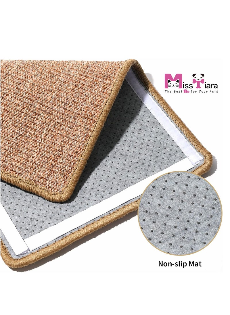 MissTiara - Natural Sisal Cat Scratching Mat Horizontal Floor Cat Scratch Mats for Indoor Cats Cat Furniture Protector for Couch  Carpets Sofas Rug 60x40cm - Image 1