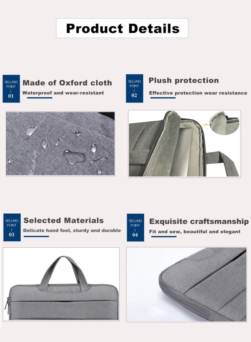 MileMelo Business Laptop Bag File Packet Grey - Image 5