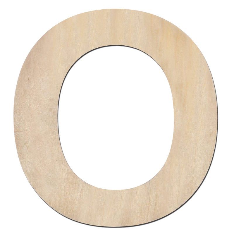 12 Inch Wooden Letter O 14 Inch Thick Large Unfinished Wood Letter for Home Wall Decor DIY Crafts