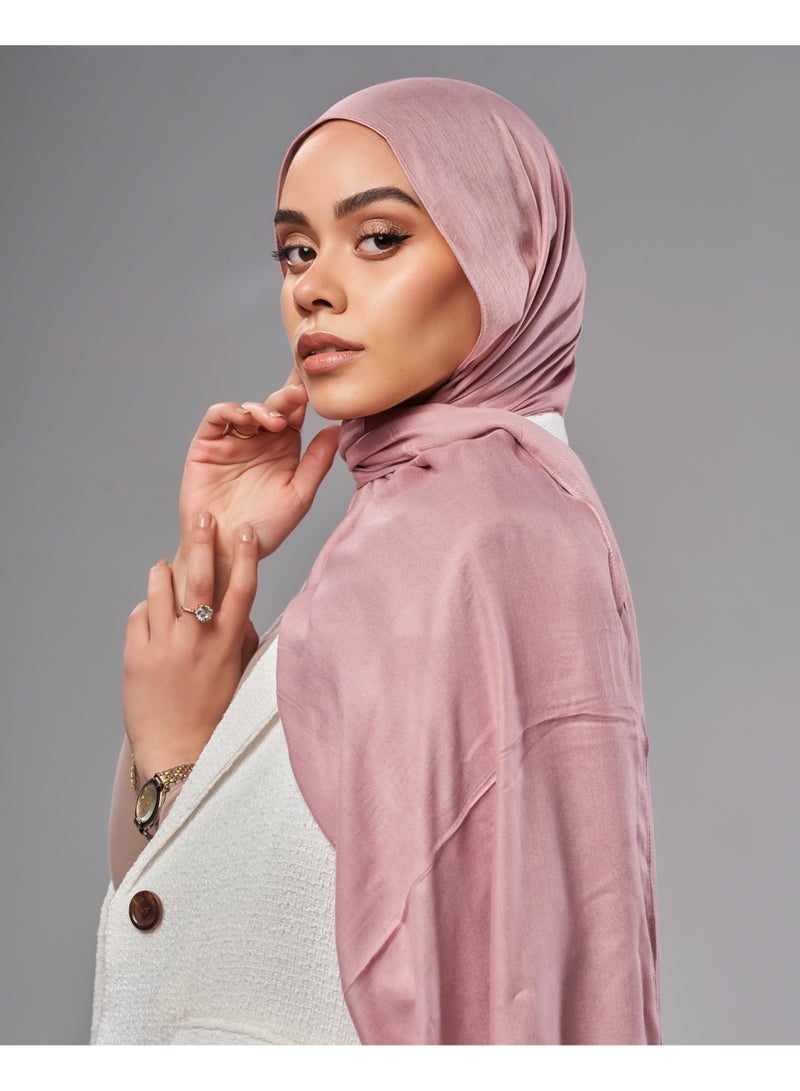 Lavezzi Breathable Cotton Modal Hijab Scarf For Women - Women Solid Color Head Scarf Wrap - Modest Nut - Image 2