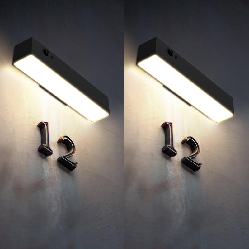 SOTTLOT Solar Wall Lights Outdoor Waterproof, 2Pcs LED Dusk to Dawn Solar Lights for House Number, 4000K 1000LM Motion Sensor Solars Outdoor Light for Patio, Porch, Address Sign - Image 1