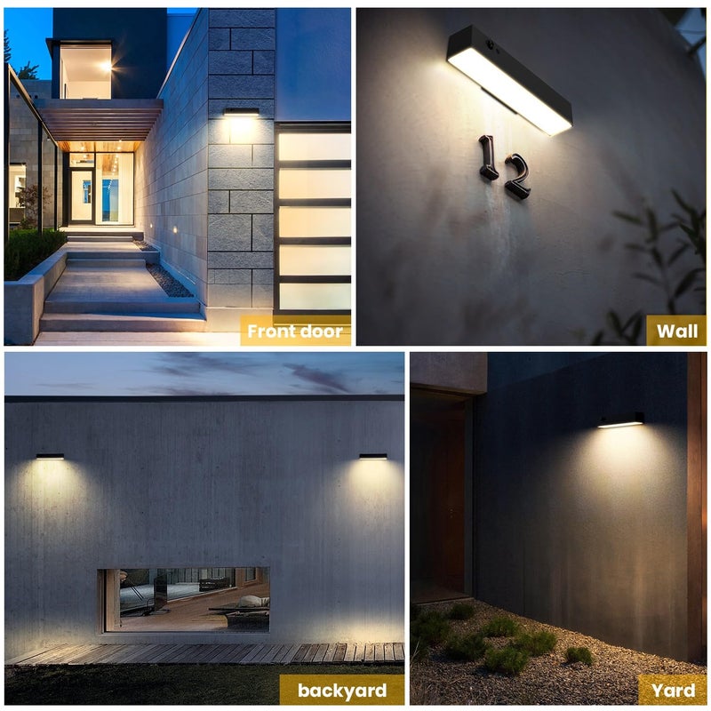 SOTTLOT Solar Wall Lights Outdoor Waterproof, 2Pcs LED Dusk to Dawn Solar Lights for House Number, 4000K 1000LM Motion Sensor Solars Outdoor Light for Patio, Porch, Address Sign - Image 5