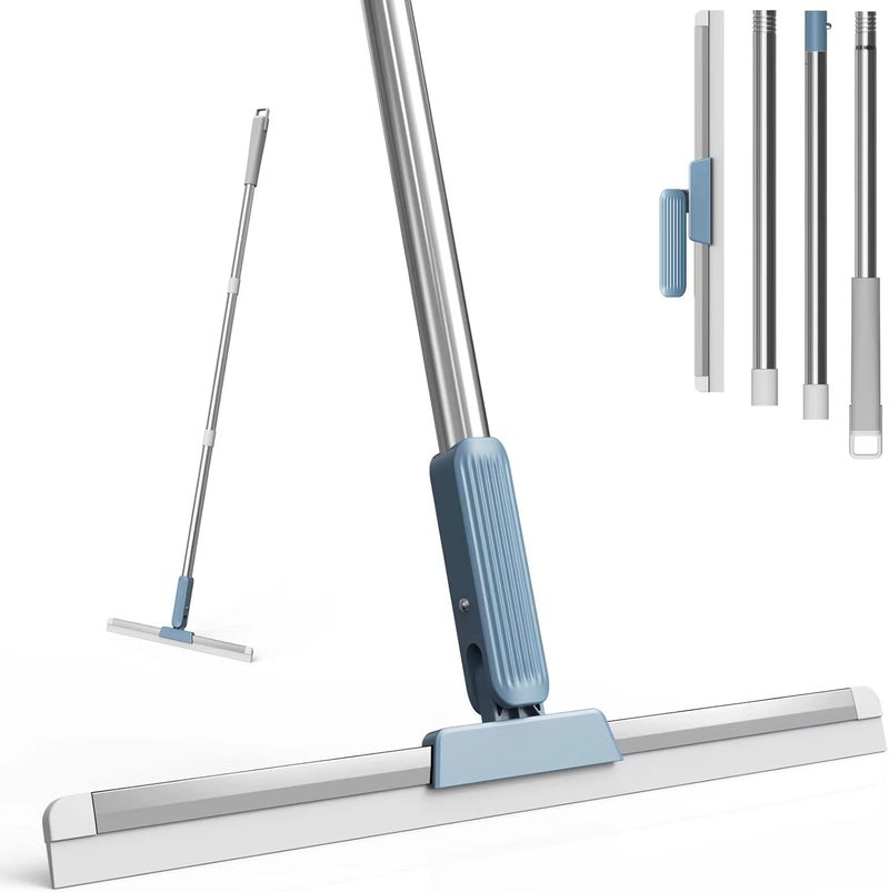 SWIBINJIT Floor Squeegee, 43.5cm（17 inch） Multifunction Squeegee Sweeper Quick Drying Water and Dust Remover Silicone Scraper Broom for Floor, Glass Wiper Squeegee - Image 1