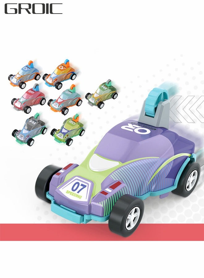 GROIC 8 Piece Pull Back Car, Kids Friction Car, 360° Flip Stunt Car, Ejection Dumper, Crash Roller Racing, Mini Pull Back Car, Kids Toy Car Set - Image 1