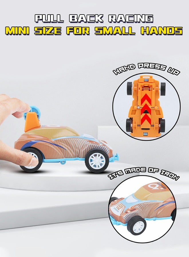 GROIC 8 Piece Pull Back Car, Kids Friction Car, 360° Flip Stunt Car, Ejection Dumper, Crash Roller Racing, Mini Pull Back Car, Kids Toy Car Set - Image 2