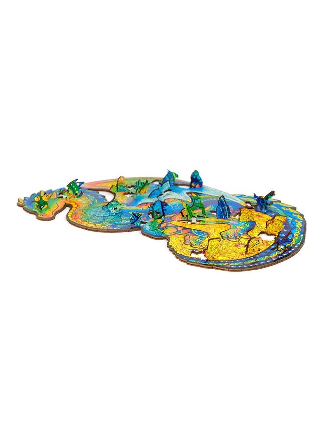 NIBEMINENT 125-Piece Dragon Shaped Wooden Jigsaw Puzzle Set - Image 5
