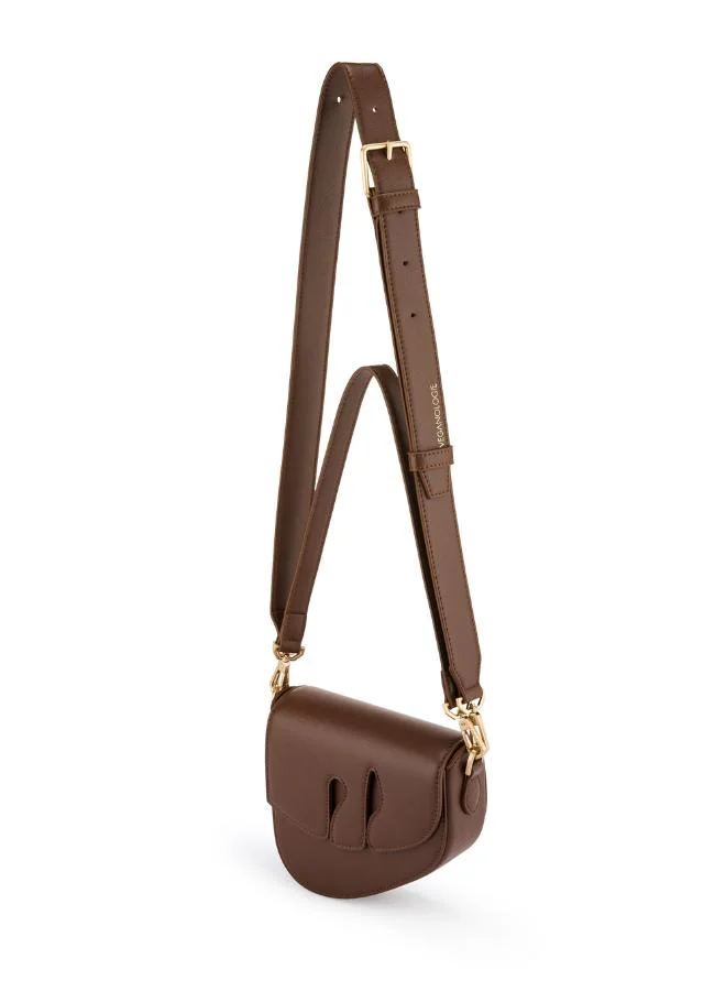 Veganologie Pebble Bag in Brown Made From 1 Bamboo Stem