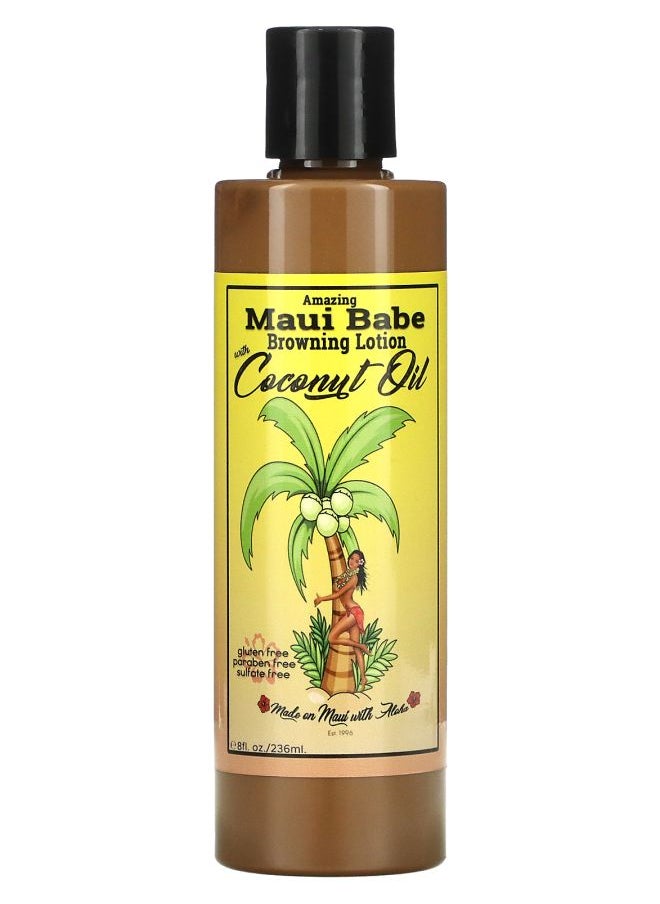 Maui Babe Amazing Browning Lotion with Coconut Oil 8 fl oz (236 ml) 