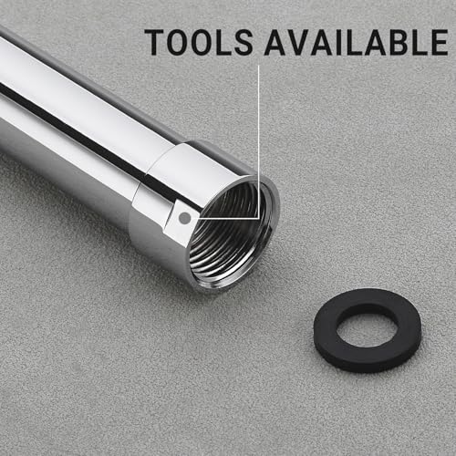 HOMYEP Shower Arm Extender 4 Inch Rainfall Shower Head Extension Arm Pipe, Female to Male 1/2 Inch, Polished Chrome - Image 4