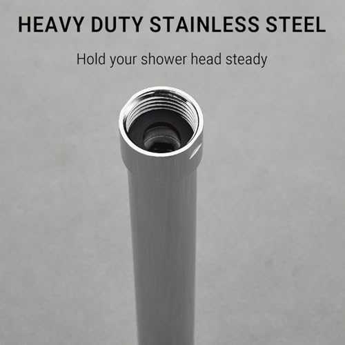 HOMYEP Shower Arm Extender 4 Inch Rainfall Shower Head Extension Arm Pipe, Female to Male 1/2 Inch, Polished Chrome - Image 3