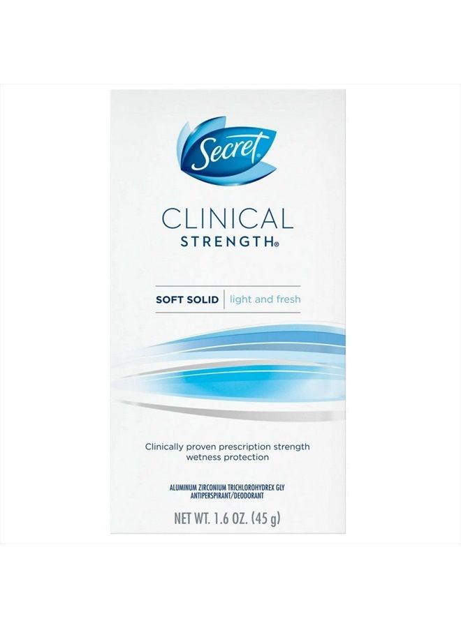 Secret مزيل عرق سريري قوي، صلب ناعم، برائحة خفيفة ومنعشة 1.60 أونصة