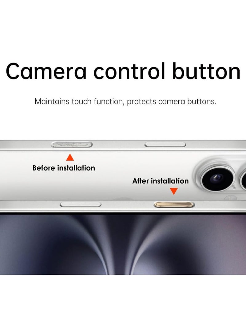 عبوة من واقي أزرار التحكم في الكاميرا لهاتف iPhone 17 / 17 Pro / Pro Max، غطاء حماية سعوي مقاوم للخدش ومتين وحساس يناسب هاتف Apple ومفتاح التقاط اللمس الجانبي، ذهبي صحراوي - Image 3