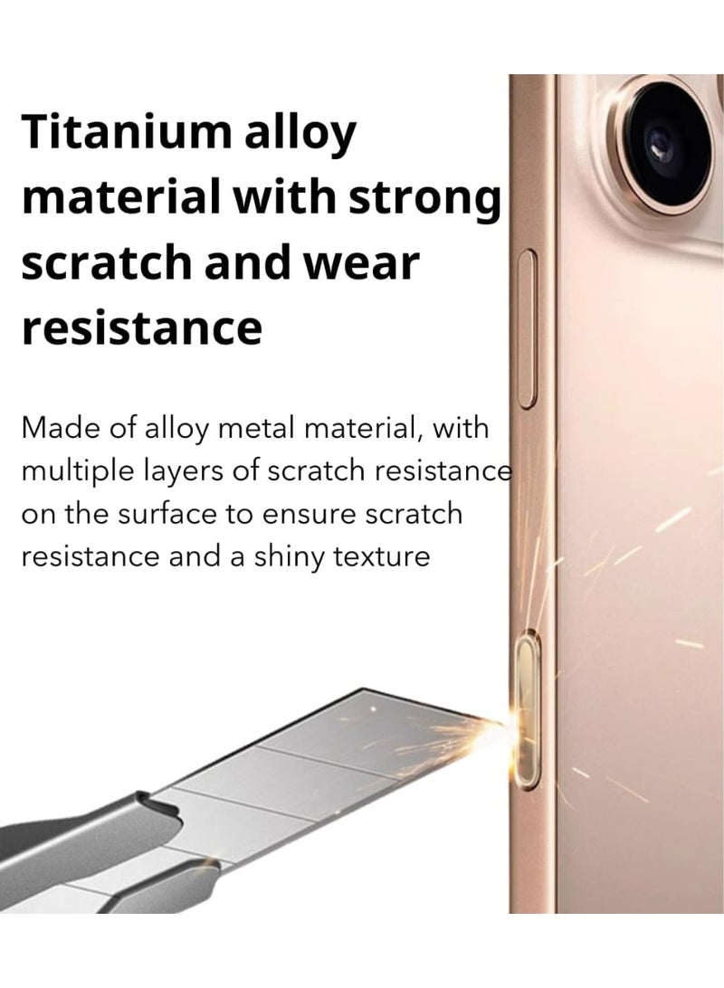 عبوة من واقي أزرار التحكم في الكاميرا لهاتف iPhone 17 / 17 Pro / Pro Max، غطاء حماية سعوي مقاوم للخدش ومتين وحساس يناسب هاتف Apple ومفتاح التقاط اللمس الجانبي، ذهبي صحراوي - Image 2