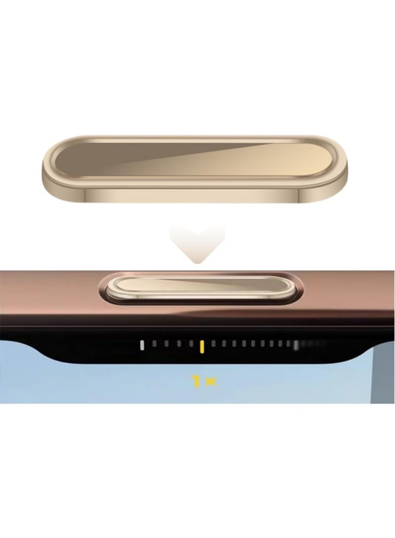 عبوة من واقي أزرار التحكم في الكاميرا لهاتف iPhone 17 / 17 Pro / Pro Max، غطاء حماية سعوي مقاوم للخدش ومتين وحساس يناسب هاتف Apple ومفتاح التقاط اللمس الجانبي، ذهبي صحراوي - Image 1