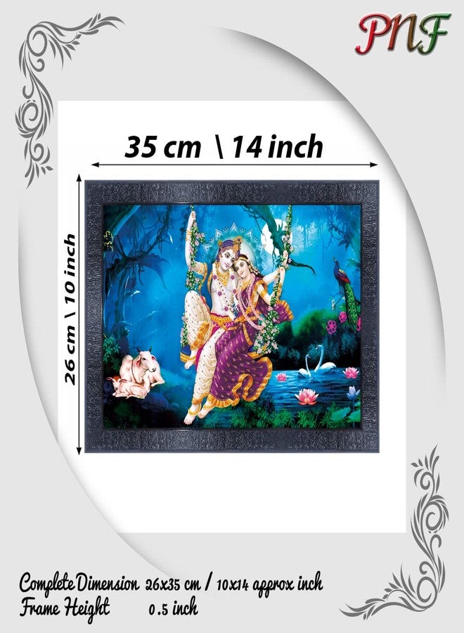 pnf Poster And Frames Radha Krishna Wooden Photo Frame With Acrylic Sheet | For Living, Pooja Room | Home Decoration Item | Best Gifting Option (10 * 14inch,Multicolour,Synthetic) 17559 - Image 2