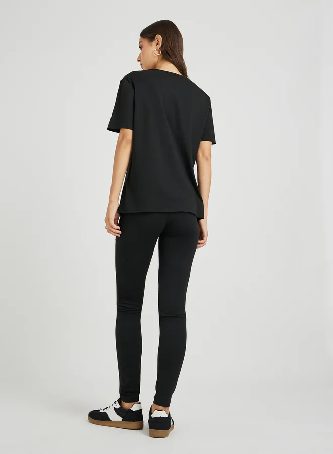 Take Two Cherry Print Short Sleeve T-Shirt and Leggings Co-Ords