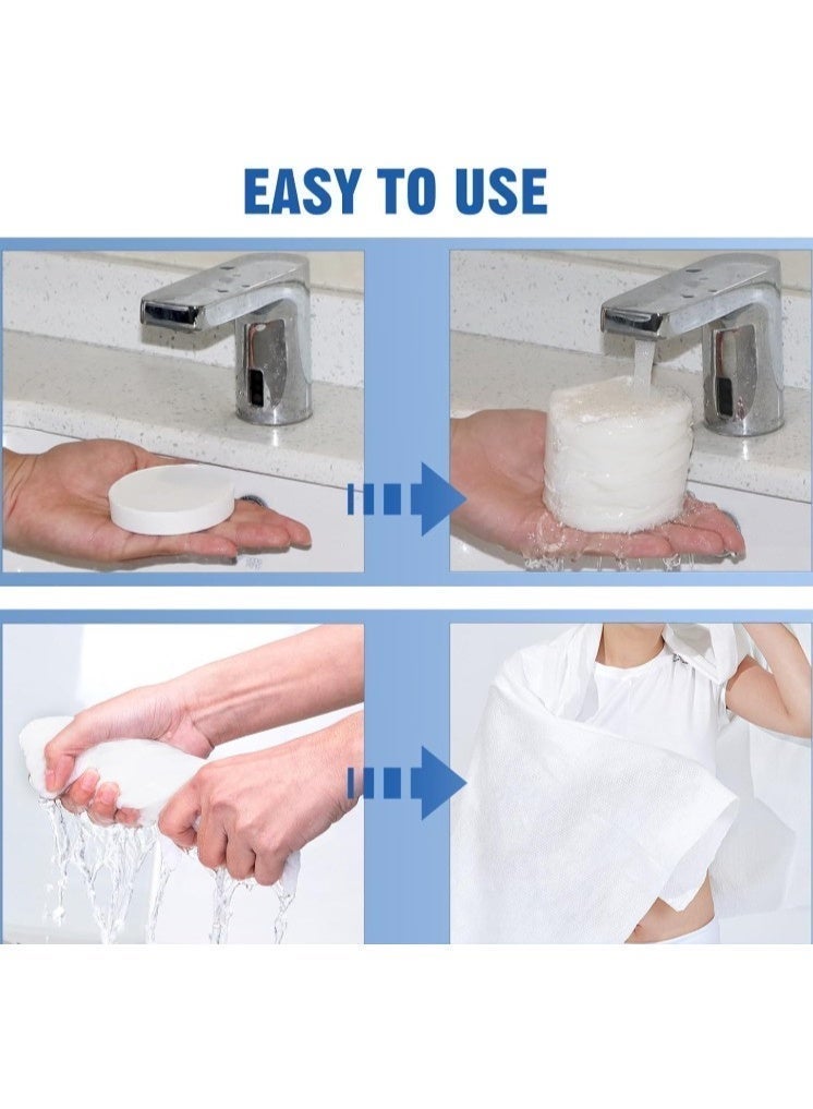 مناشف استحمام مضغوطة للسفر، مقاس كامل وتُستخدم لمرة واحدة (عبوة واحدة) - Image 3