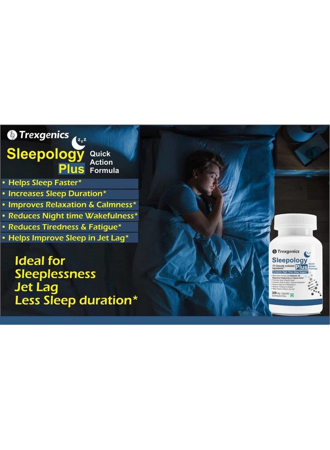 Trexgenics تريكسجينكس سليبولوجي بلس ميلاتونين 10 ملغ دعم النوم مع مغنيسيوم بيسغليسينات، P5P، بابونج، زهرة العاطفة، فاليريان نباتي وغير معدل وراثيًا (30 كبسولة نباتية) (عبوة من 1) - Image 5