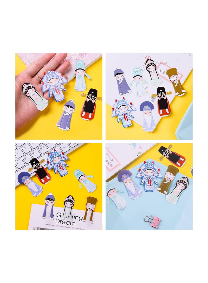 SYOSI Paper Bookmarks, Classical Peking Opera Characters Page Clips Book Holder for Reading, Creative Chinese Style Page Book Markers for Teachers Students Bookworm Readers Book Lover Gifts (70 Pcs) - Image 3