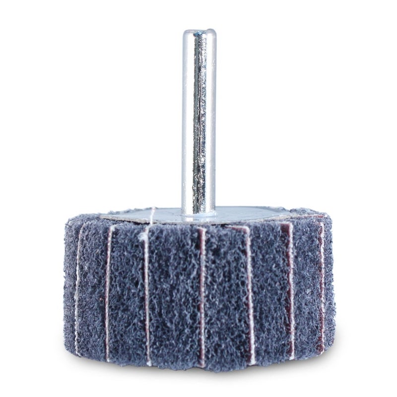 BHA Mounted Interleaf Flap Wheels for Sanding and Finishing, 2â€ x 1â€ x 1/4â€, Gray (Ultra Fine) - 5 Pack - Image 2