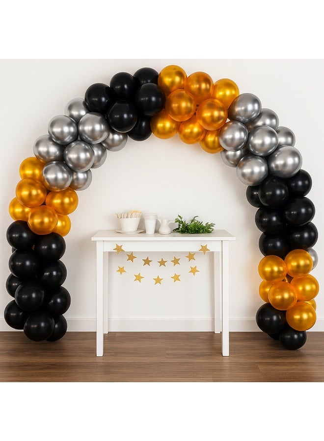 نقطة الحزب مجموعة تزيين البالونات - 73 قطعة من بالونات اللاتكس مقاس 12 بوصة (3 ألوان، 2.8 جرام) مع 100 نقطة غراء لتزيين الحفلات والمناسبات - Image 1