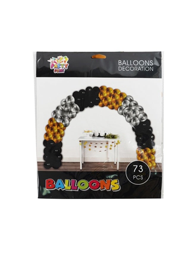 نقطة الحزب مجموعة تزيين البالونات - 73 قطعة من بالونات اللاتكس مقاس 12 بوصة (3 ألوان، 2.8 جرام) مع 100 نقطة غراء لتزيين الحفلات والمناسبات - Image 2