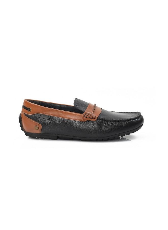 ATTILIO - Men's ALDOS 7 Oxford Derby Loafer Slip On Comfort Black Leather Work Office Formal Occasion Party Casual Wear Italian Design Anti Skid Padded Insole Trendy Fashion Premium Shoes - Image 1