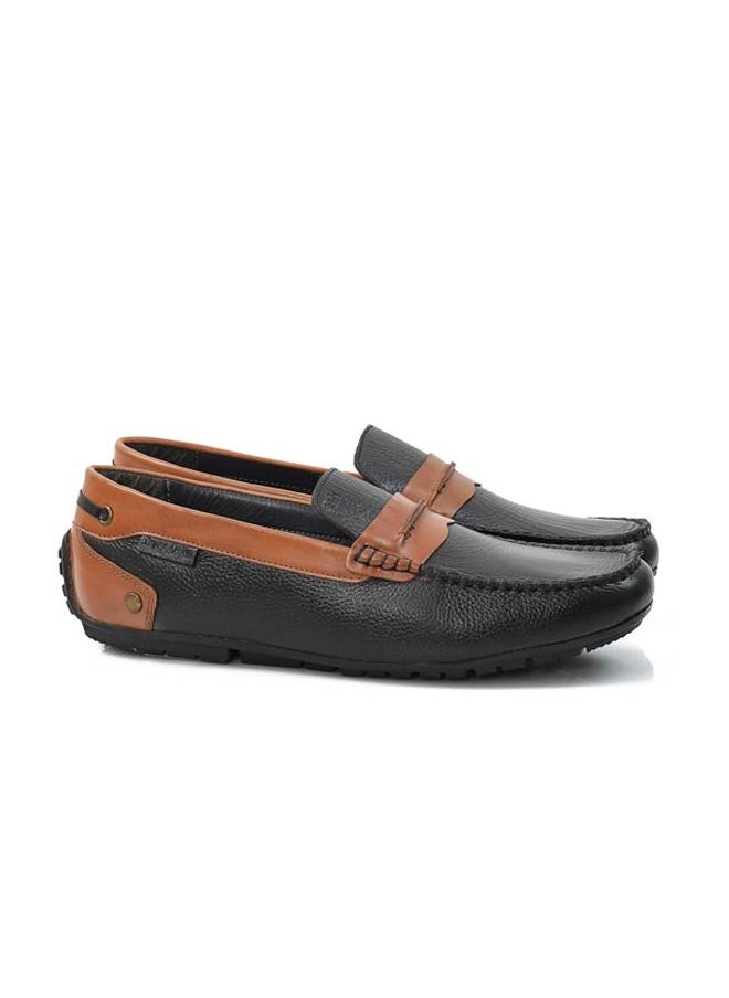 ATTILIO - Men's ALDOS 7 Oxford Derby Loafer Slip On Comfort Black Leather Work Office Formal Occasion Party Casual Wear Italian Design Anti Skid Padded Insole Trendy Fashion Premium Shoes - Image 1