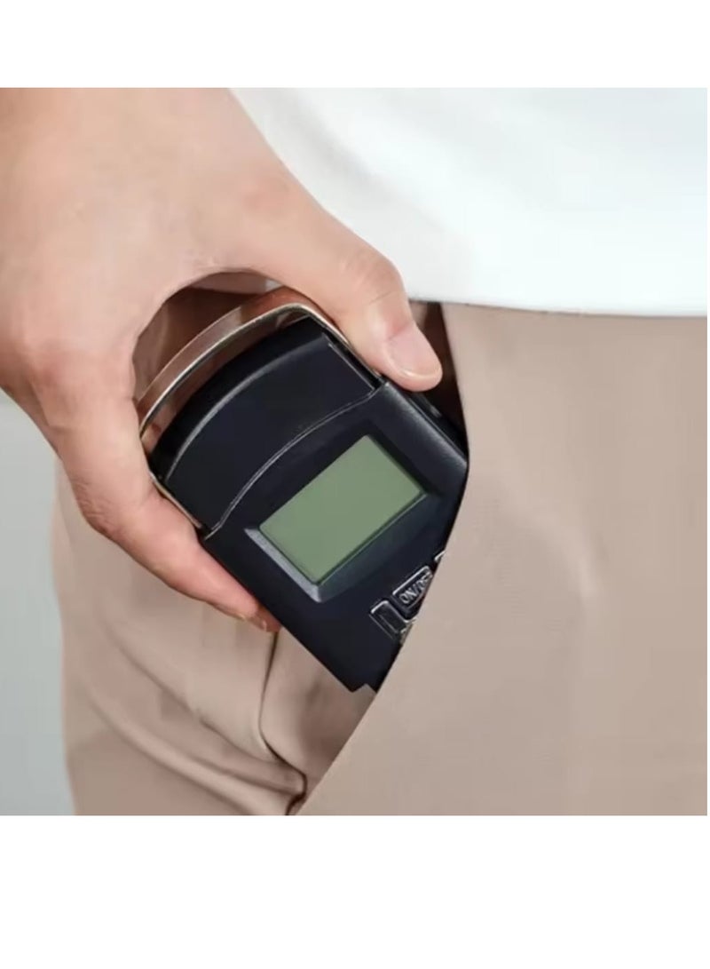 ايونلاين ميزان محمول لوزن الأمتعة المعلقة، ميزان رقمي للأمتعة بشاشة رقمية، قياس الوزن باللون الأسود - Image 2