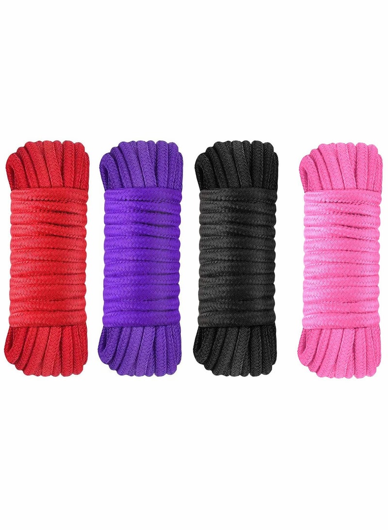 Excefore 4 Roll 10M Soft Cotton Rope, Natural Durable Long Cotton Rope for Crafts Wall Hangings Plant Hangers Knotting (4 Pcs) - Image 1