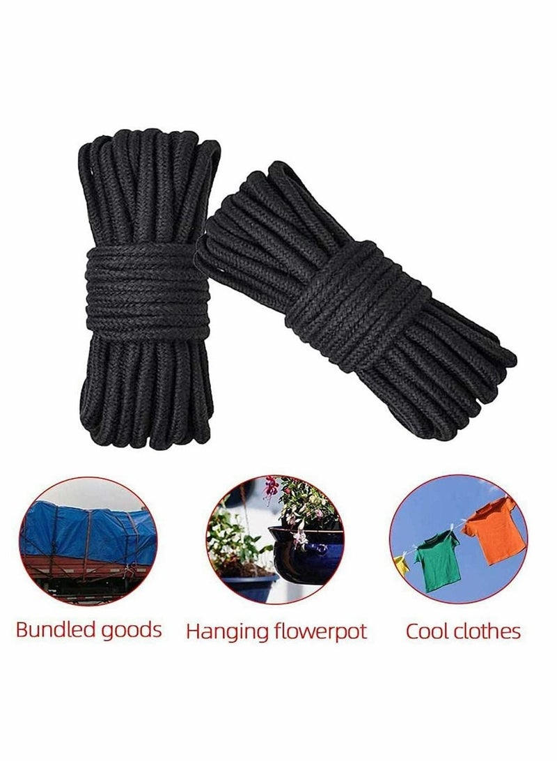 Excefore 4 Roll 10M Soft Cotton Rope, Natural Durable Long Cotton Rope for Crafts Wall Hangings Plant Hangers Knotting (4 Pcs) - Image 2