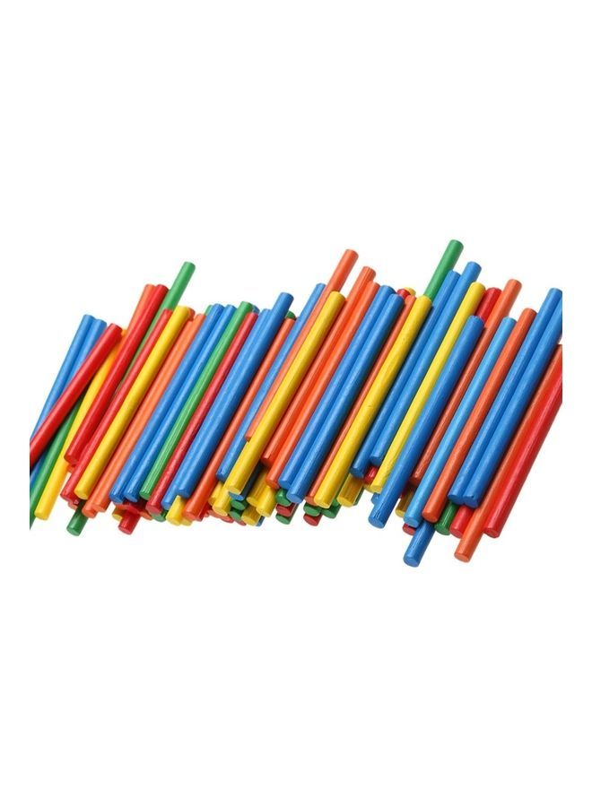 NIBEMINENT 100-Piece Colourful Bamboo Counting Sticks Mathematics Teaching for Kids 8 X 0.5cm - Image 2