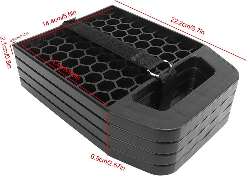 4PCS RV Jack Pad, Prevent Sinking, Anti Slip, Weather Proof Pad, Leveling Jack Block, for Camper Caravan Trailer (Black) - Image 2